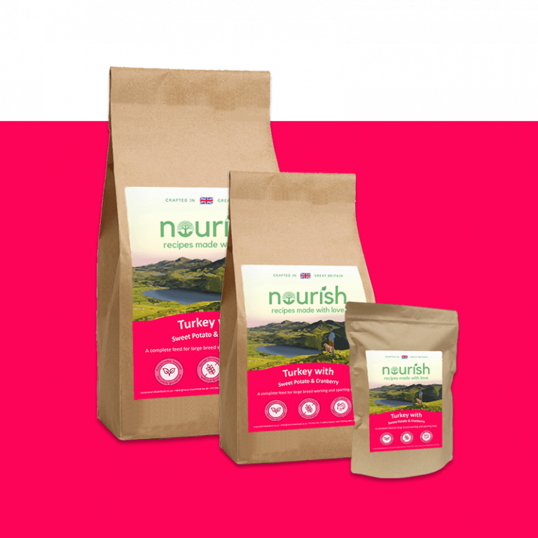 nourish Grain Free Large Breed Turkey with Sweet Potato Dry Dog Food - Turkey And Lamb Grain Free Dog Food For Small Breed Dogs Calorie